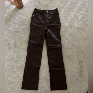 Express straight leg faux leather pants
